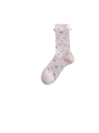 Rufia - Vintage Ditsy Floral Lace Crew Socks product image 4