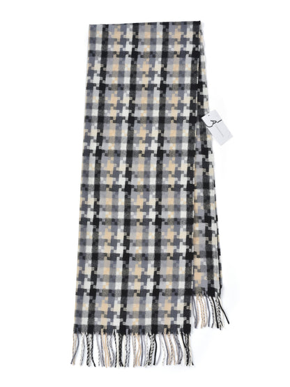 Scarvii – Pixel Plaid Fringe Scarf