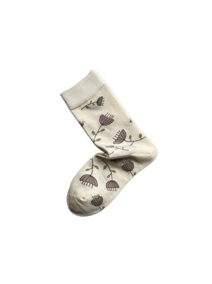 Rufia - Vintage Floral Umbrella Pattern Women’s Socks