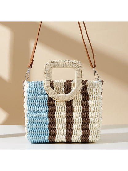 Cosbai Colorblock Straw Crossbody Bag product image