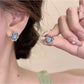 Earwish - Blue Star Stud Earrings - Simple & Sparkly