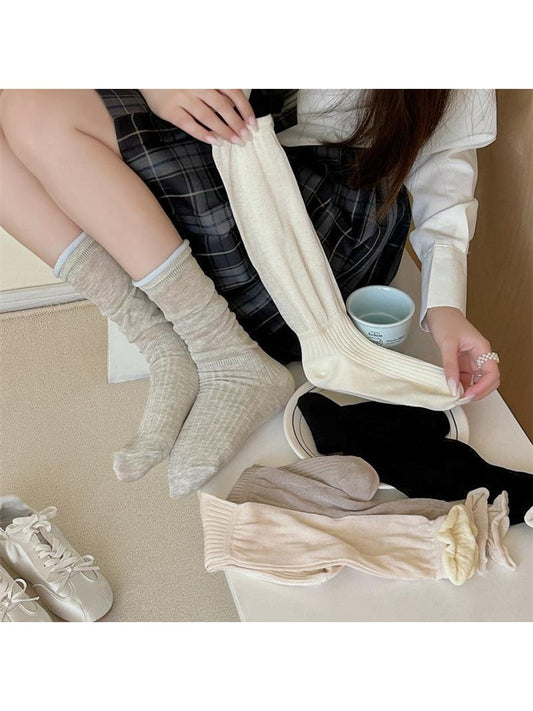 Rufia - Sweet Style Color Block Mid Calf Socks