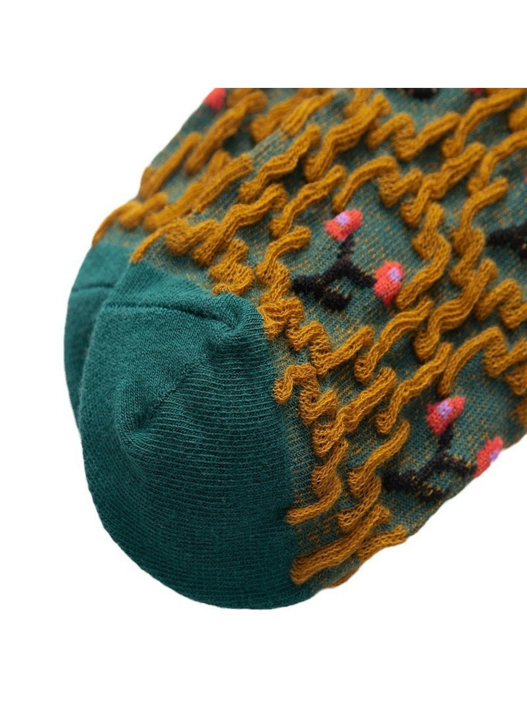 Rufia - Vintage Embroidered Mid-Calf Socks - Soft & Chic