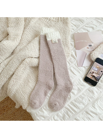 Rufia - Plush Striped Sleep Socks