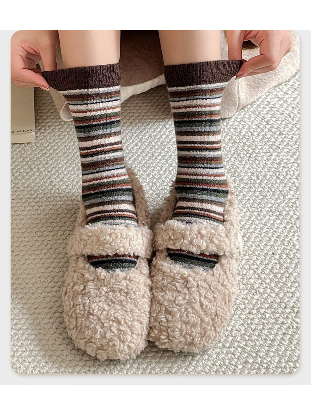 Rufia - Multicolor Stripe Crew Socks