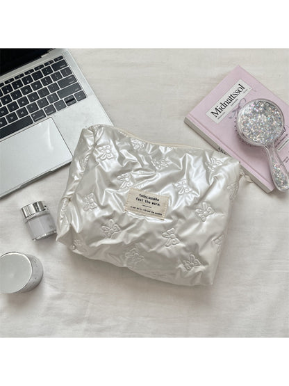 Cosbai - Bow Pattern Travel Cosmetic Bag