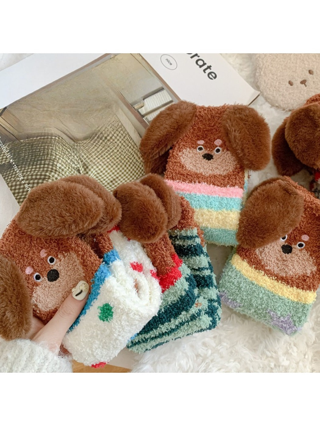Rufia - Dachshund Plush Socks with Long Ears