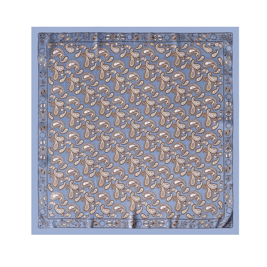 Scarvii - Soft Vintage Paisley Printed Square Scarf