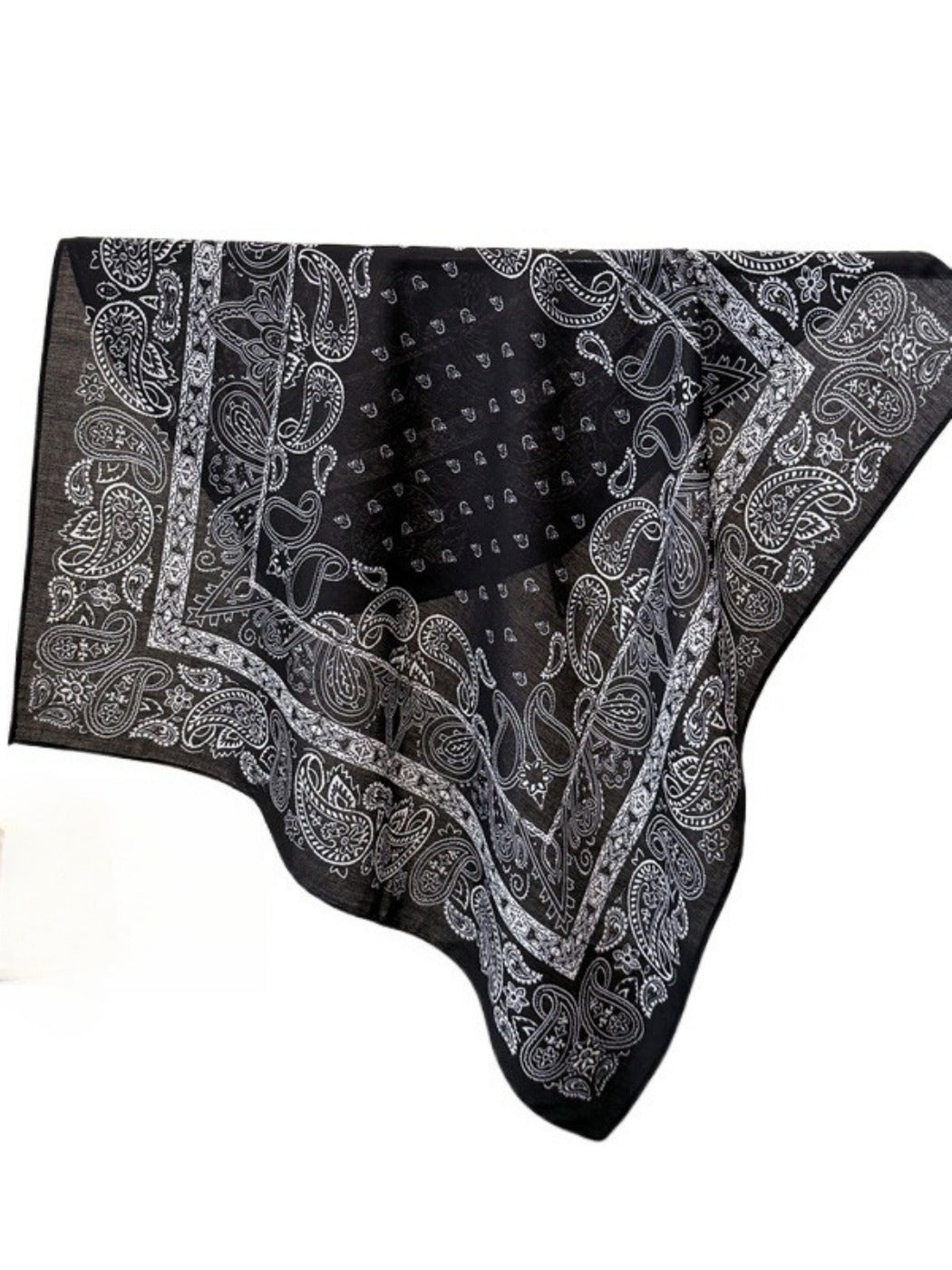 Scarvii - Paisley Print Square Scarf - Vintage & Boho
