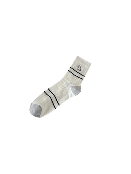 Rufia - Striped Animal Detail Crew Socks product image 8