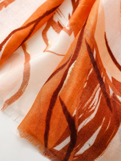 Scarvii - Elegant Orchid Floral Print Scarf