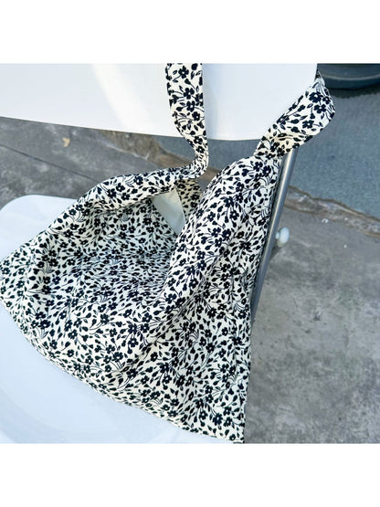 Cosbai - Soft Floral Slouchy Tote Bag