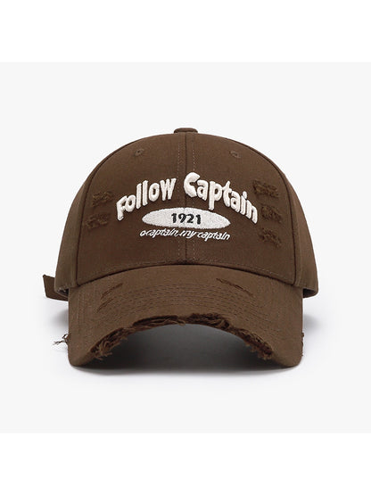 Haila - Curved Brim Letter Graphic Baseball Cap
