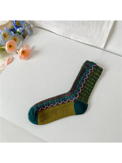 Rufia - Folk Pattern Crew Socks