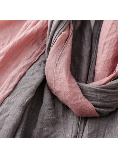 Scarvii - Contrast Panel Soft Drape Everyday Scarf