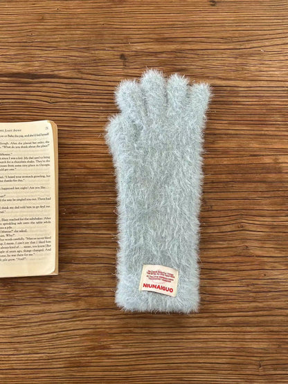Gloving - Sparkly Fingerless Gloves with Letter Patches & Touchscreen