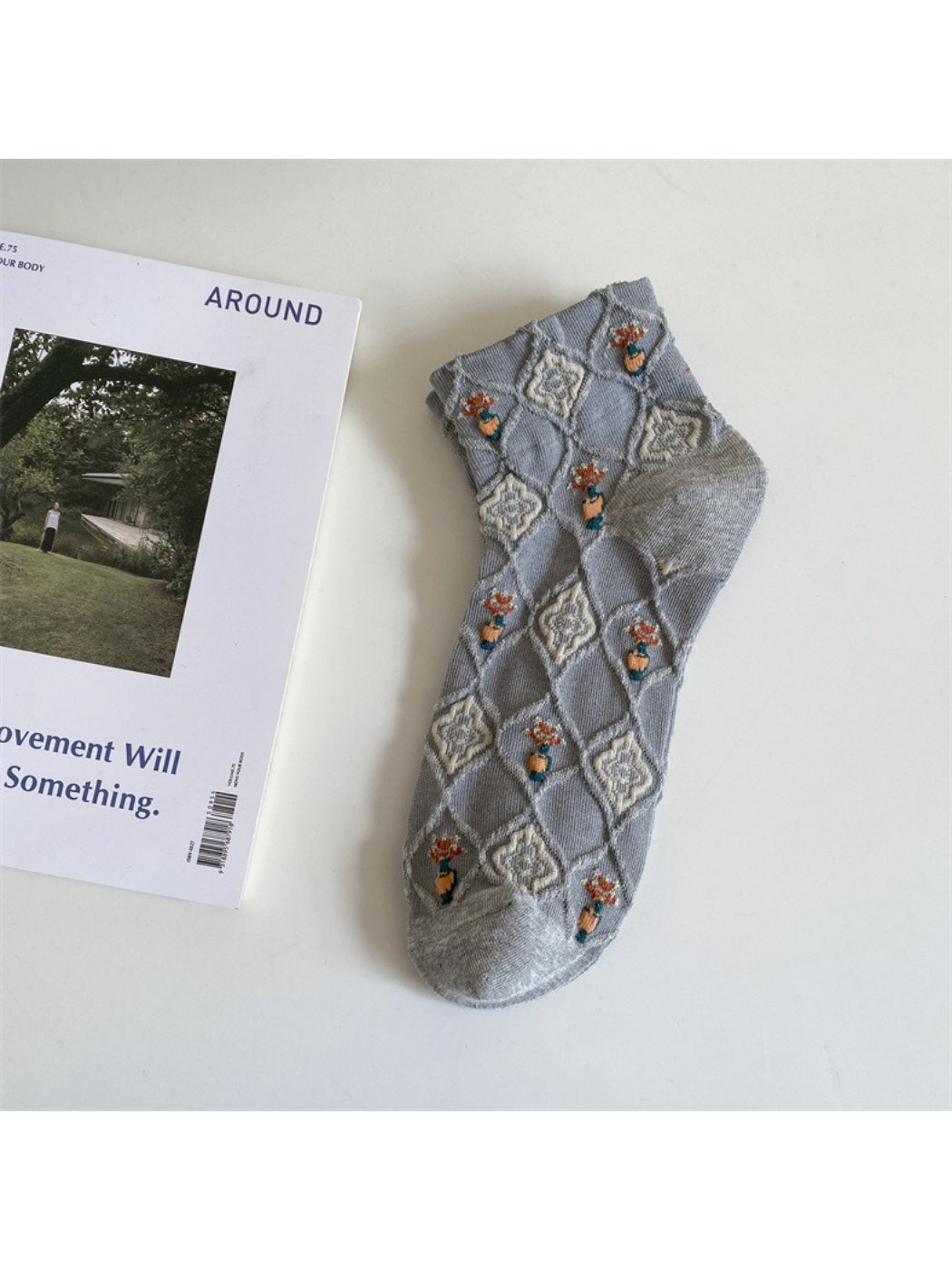 Rufia - Floral Stitch Trellis Socks