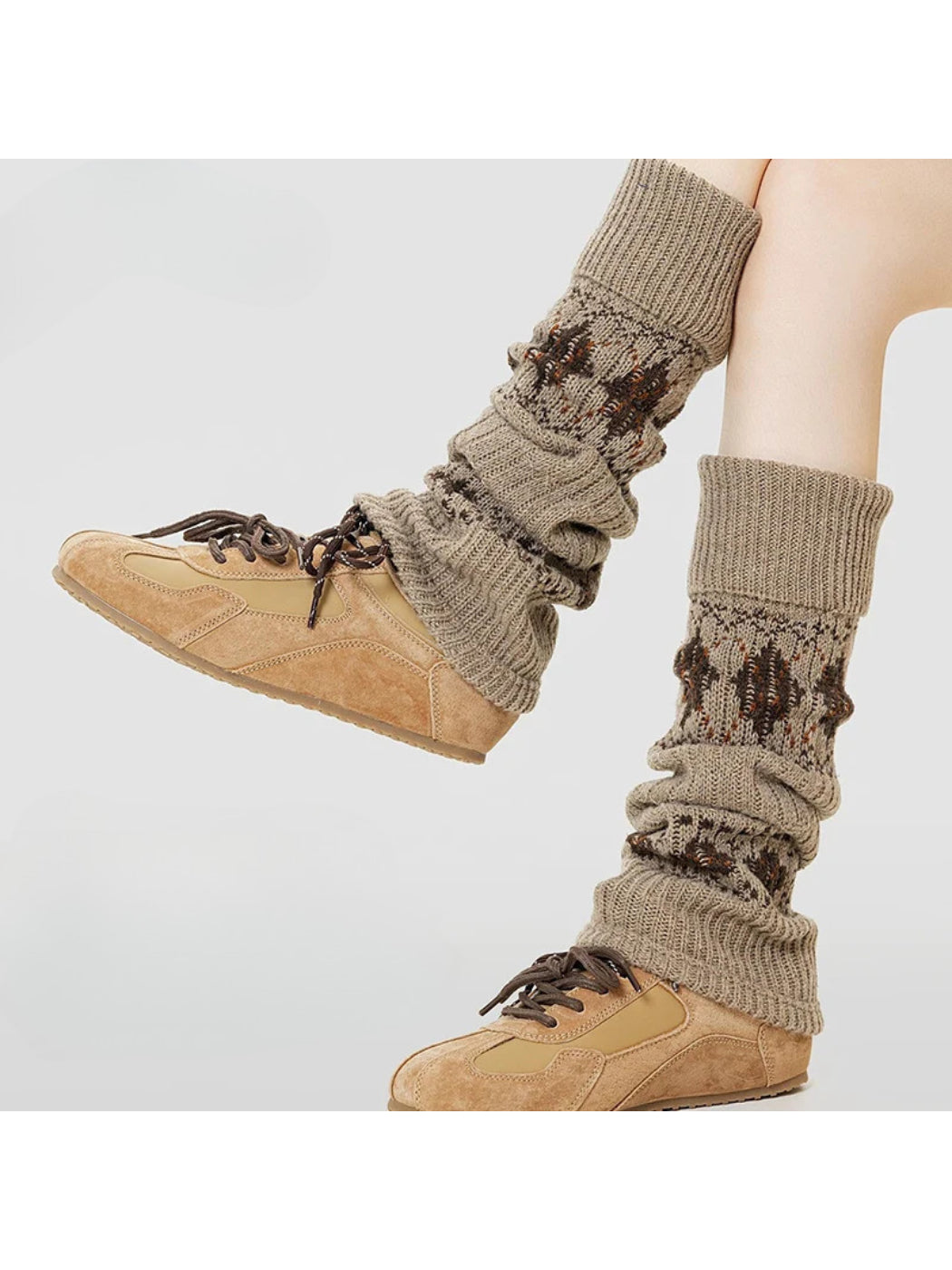 Cozyra - Retro Argyle Leg Warmers