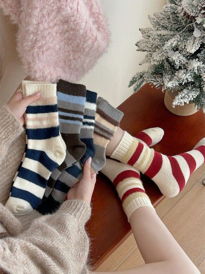 Rufia - Soft Stripe Knit Crew Socks