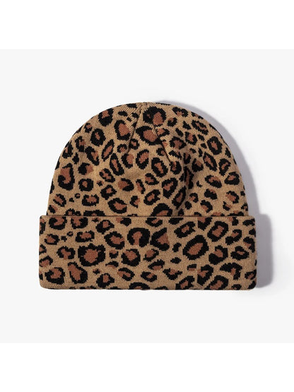 Haila - Leopard Print Cuffed Beanie