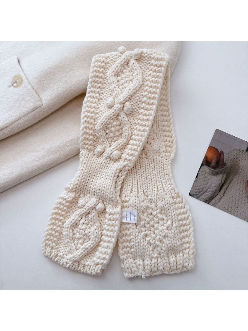 Scarvii - Warm Knit Bow Scarf