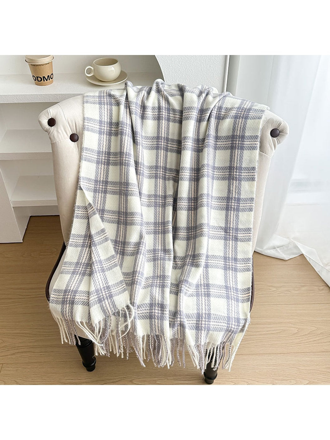 Scarvii - Classic Plaid Fringed Winter Scarf