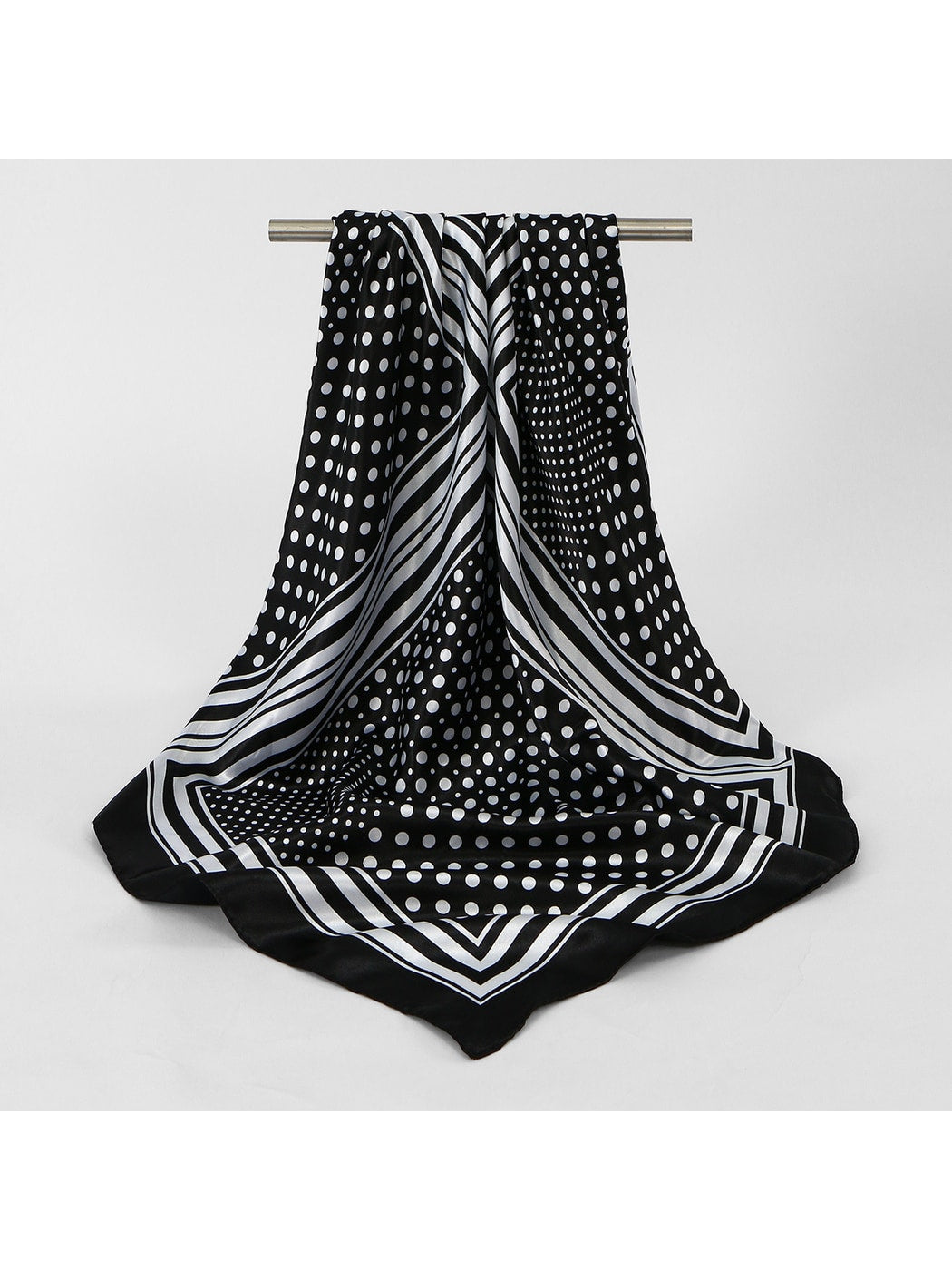 Scarvii - Retro Polka Dot Printed Fashion Square Scarf
