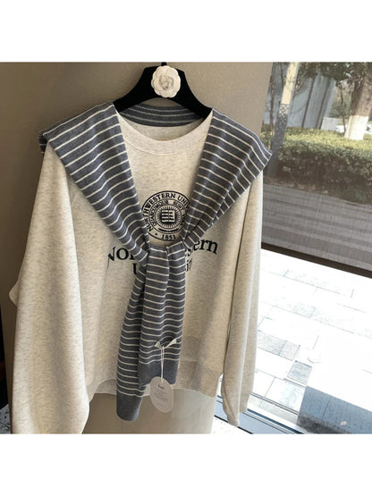 Scarvii - Horizontal Stripe scarf-style shoulder wrap