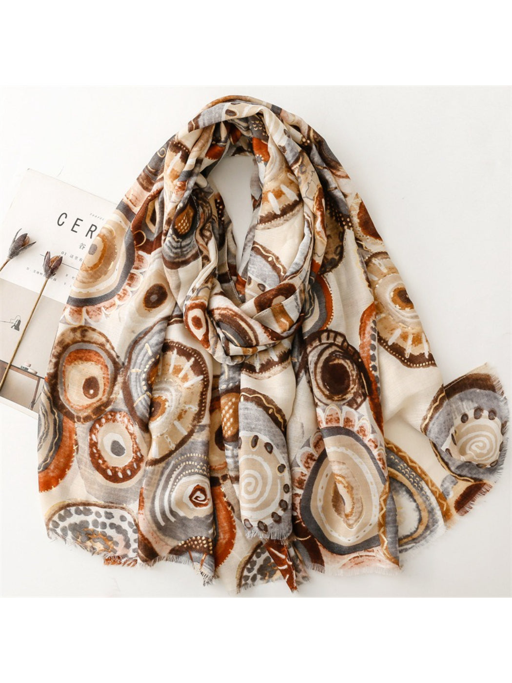 Scarvii - Soft Graphic Pattern Spring Summer Scarf