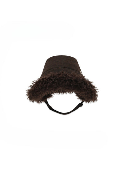 Haila - Winter Faux Fur Trim Bucket Hat