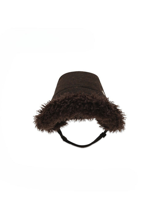 Haila - Winter Faux Fur Trim Bucket Hat