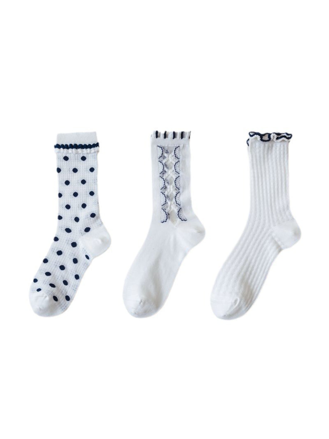 Rufia - Sheer Lace Dot Crew Socks product image 1