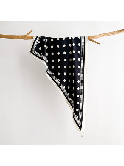 Scarvii - Polka Dot Border Square Scarf