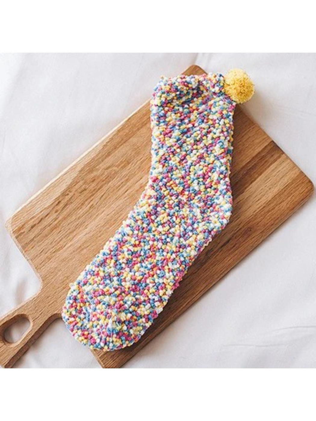 Rufia - Speckled Pom-Pom Crew Socks