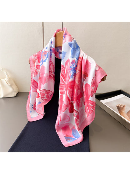 Scarvii - Sunset Bloom Floral Square Scarf