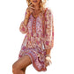 Troposa - Boho V-Neck Dress With Tassels - Chic & Sweet