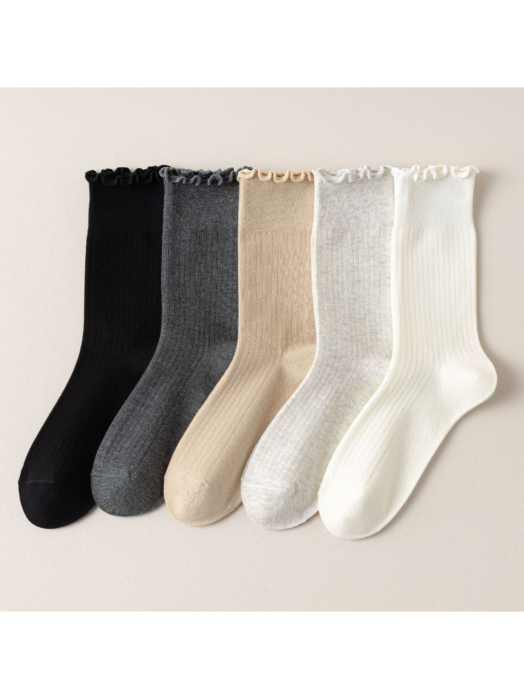 Rufia - Calm Tone Ribbed Crew Socks product image 1