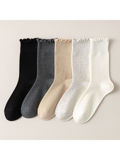 Rufia - Calm Tone Ribbed Crew Socks product image 1
