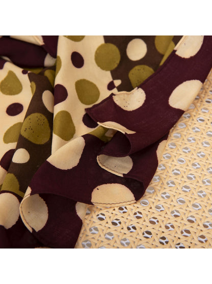 Scarvii - Abstract Polka Dot Print Scarf