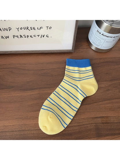 Rufia - Classic Striped Casual Ankle Socks