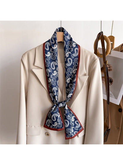 Scarvii - Paisley Border Skinny Scarf