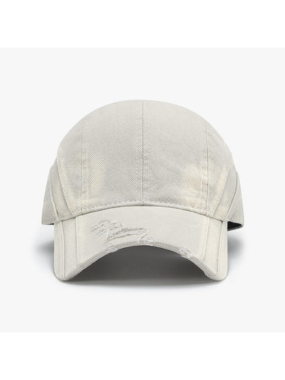 Haila - Distressed Adjustable Curved Brim Baseball Cap