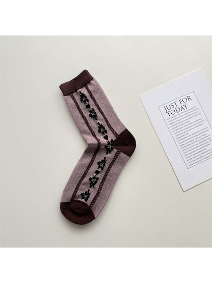Rufia - Mixed Motif Crew Socks