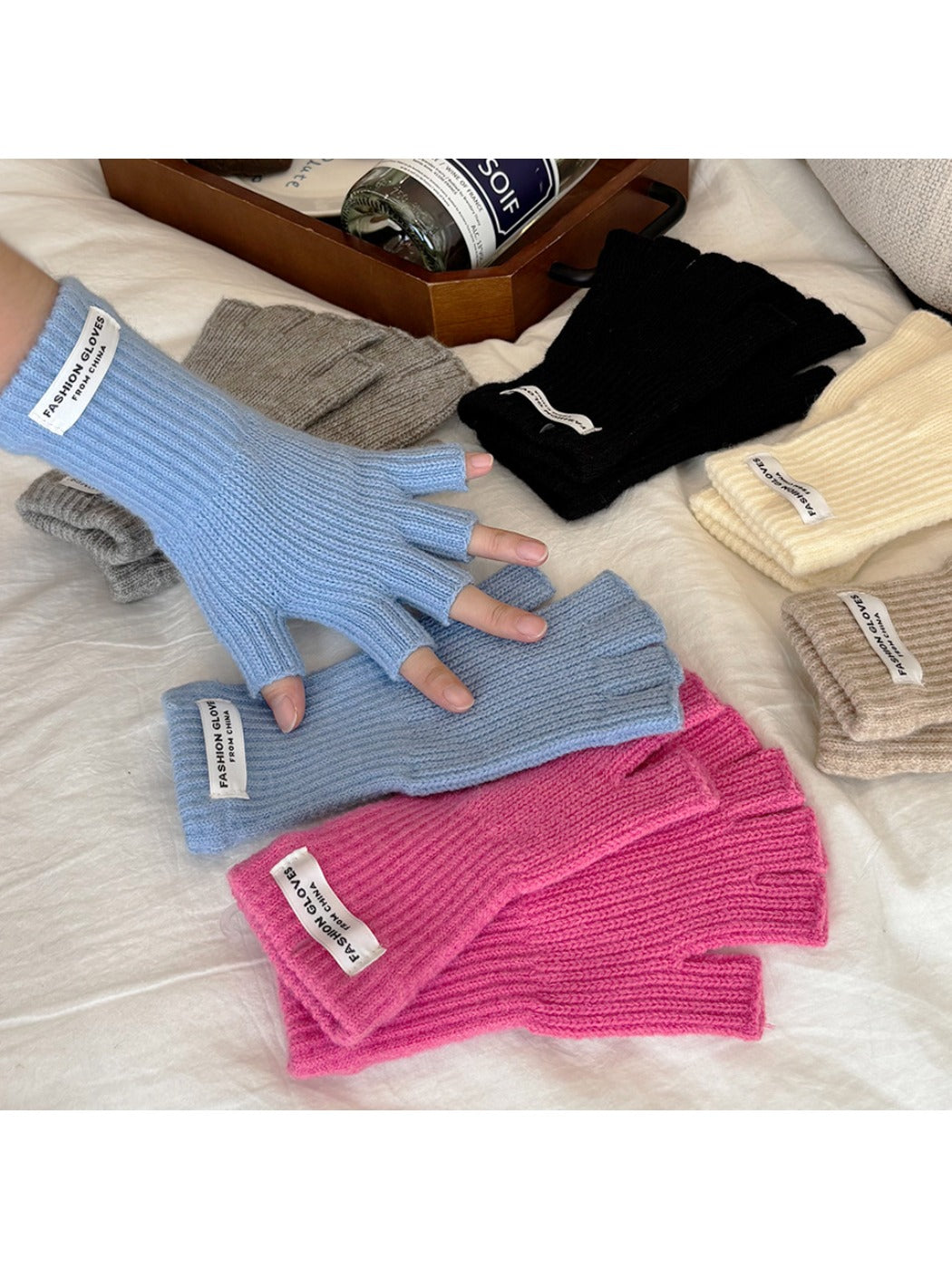 Gloving - Winter Half-Finger Knitted Gloves