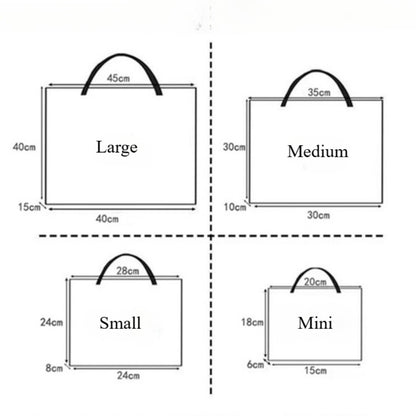 Cosbai - Blue Butterfly Tote Bag - 4 Convenient Sizes