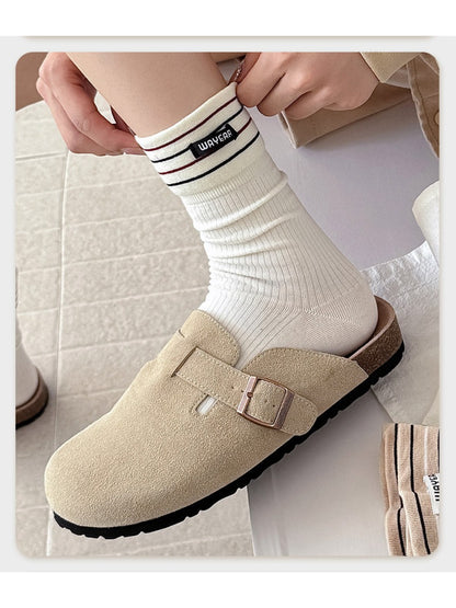 Rufia - Striped Cuff Crew Socks