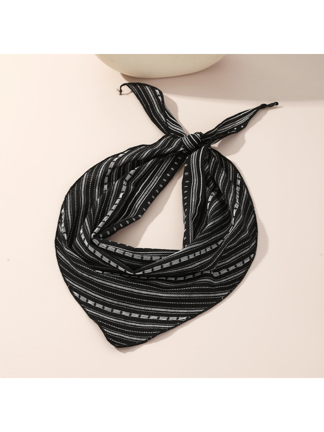 Scarvii Stripe Pattern Triangle Scarf