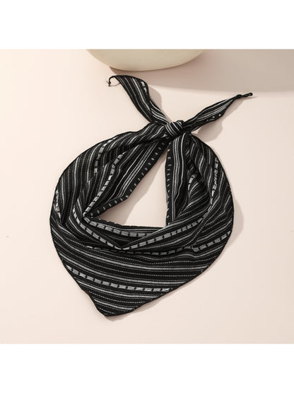 Scarvii Stripe Pattern Triangle Scarf