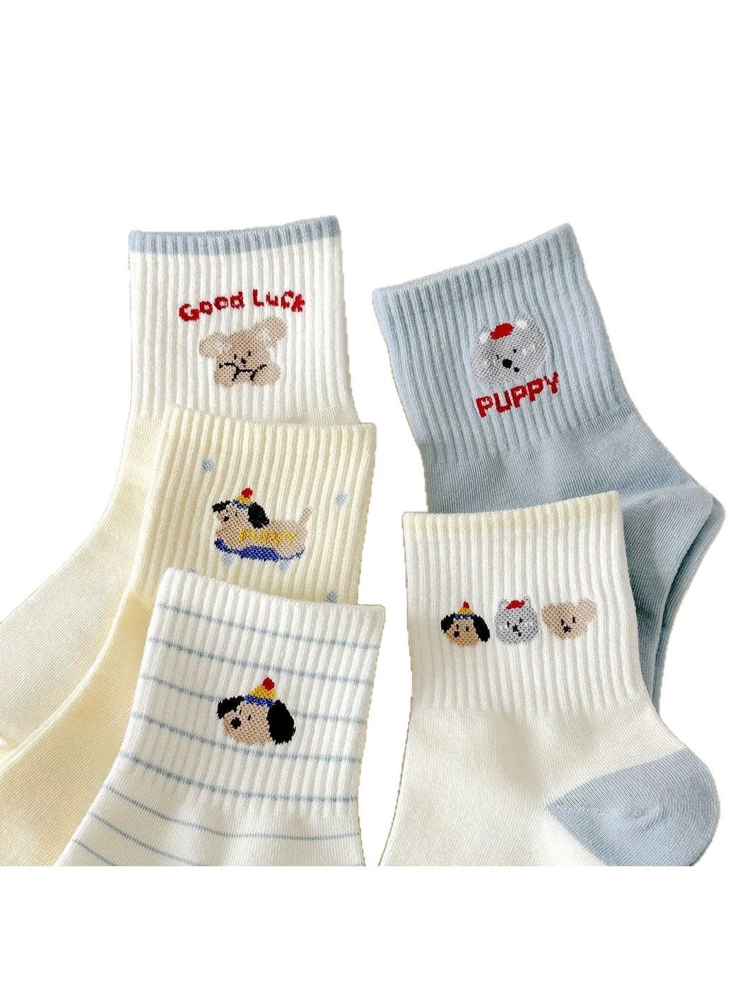 Rufia - Cute Cartoon Animal Pattern Crew Socks