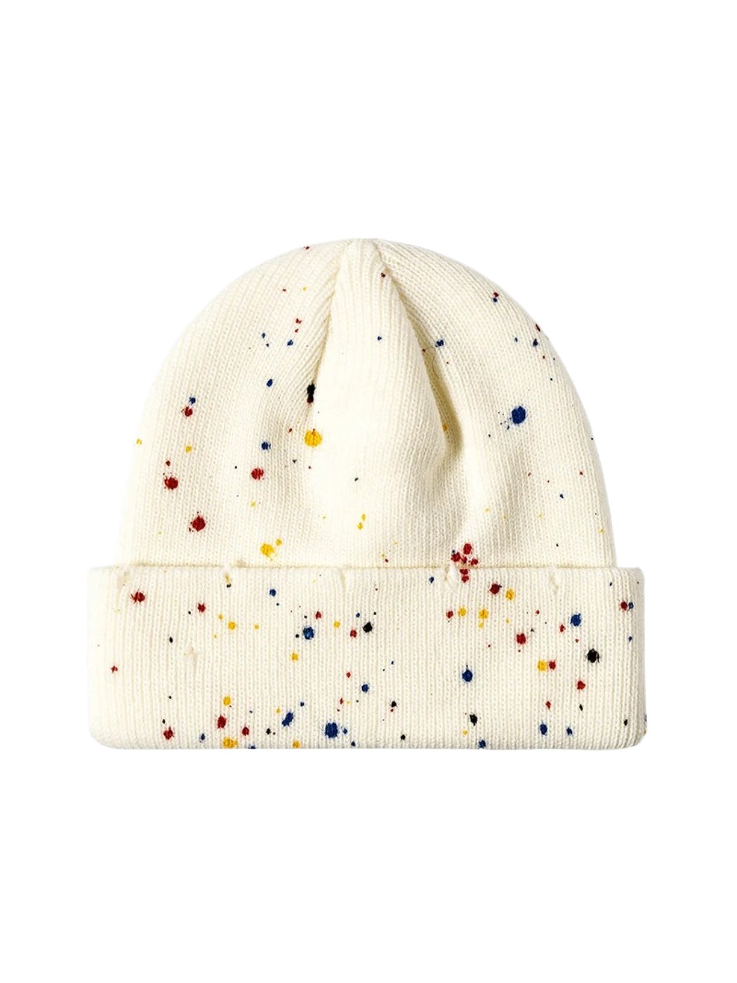 Haila - Paint Splatter Cuffed Knit Beanie